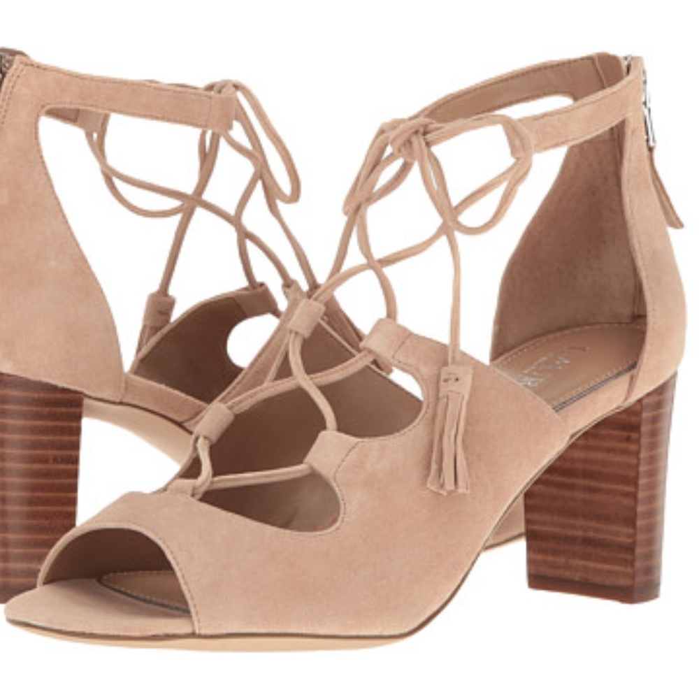 Ralph Lauren sizE 10 HASEL Ghille Lace Up Peep Toe Heel